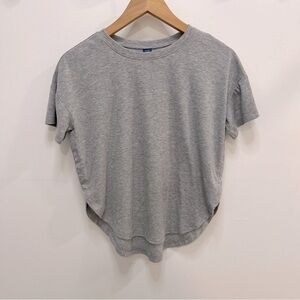 ULTRA lite t-shirt with side slit and rubbed fabric in gray